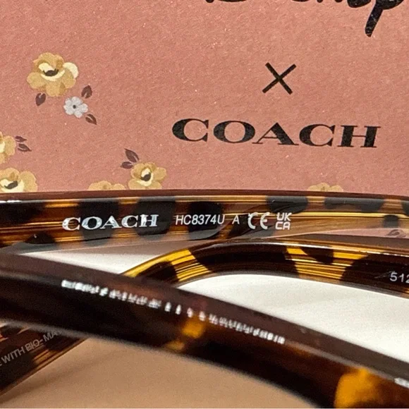 Coach Disney Mickey Mouse HC8374U-512013(CH561 Tortoise Pink 51mm Sunglasses - Picture 3 of 11